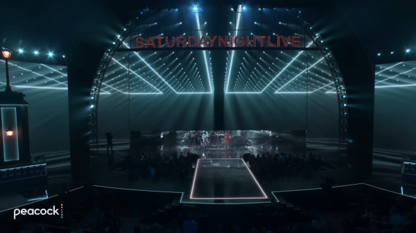 A wide shot of the SNL 50 pre-show, Homecoming